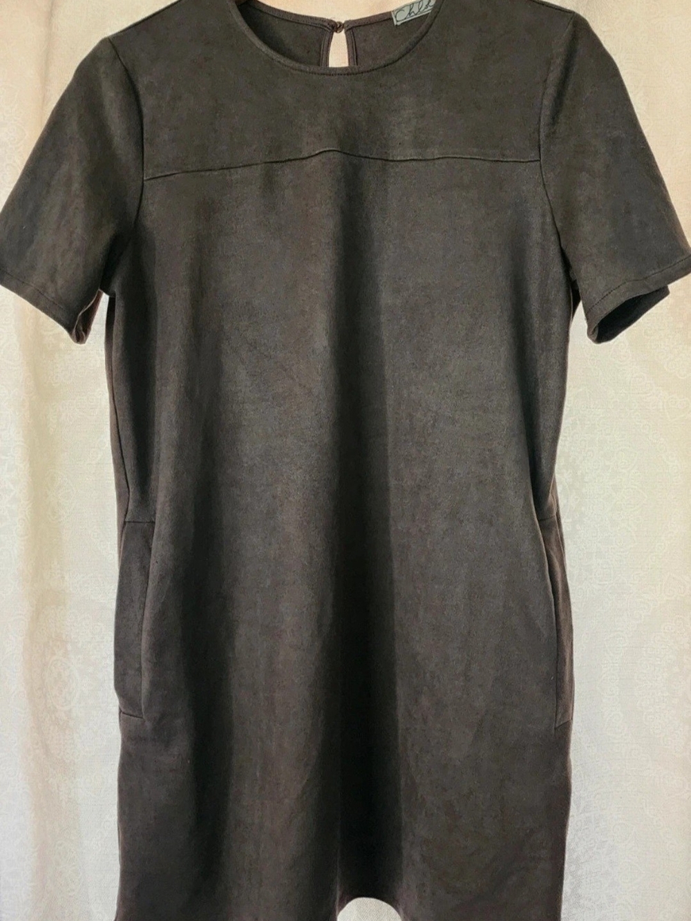 Chloe K Charcoal Brown Midi Dress